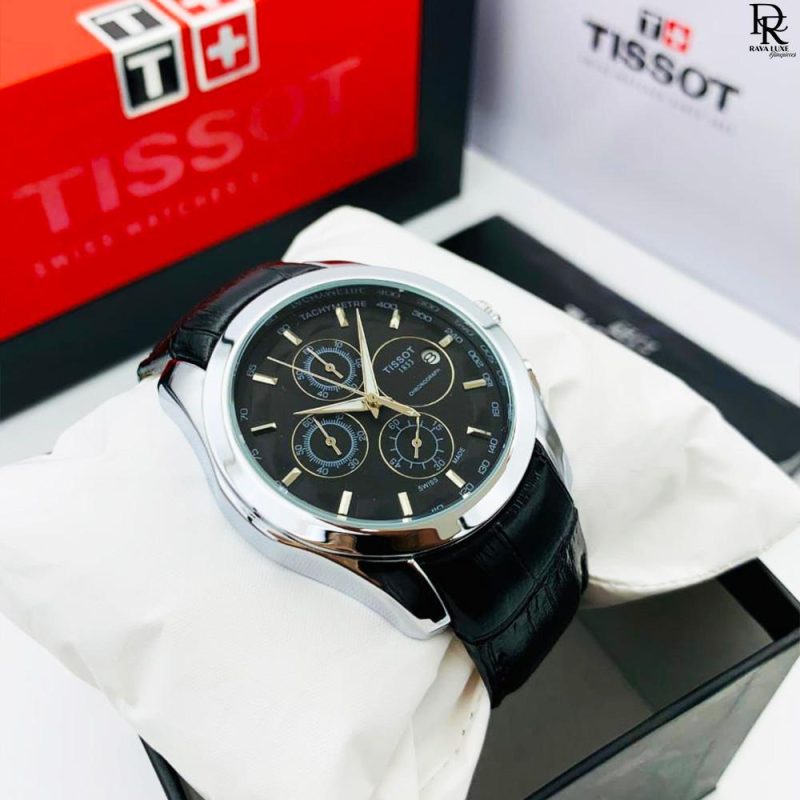 Tissot Chronograph | Black Dial | Brown Straps