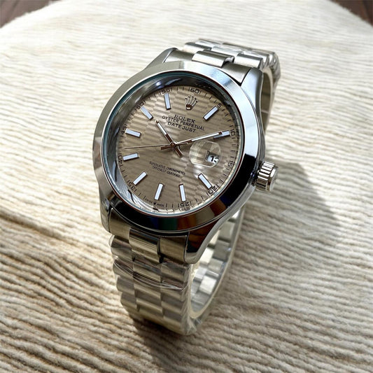 ROLEX OYESTER DATE – SILVER & GREY PLAIN