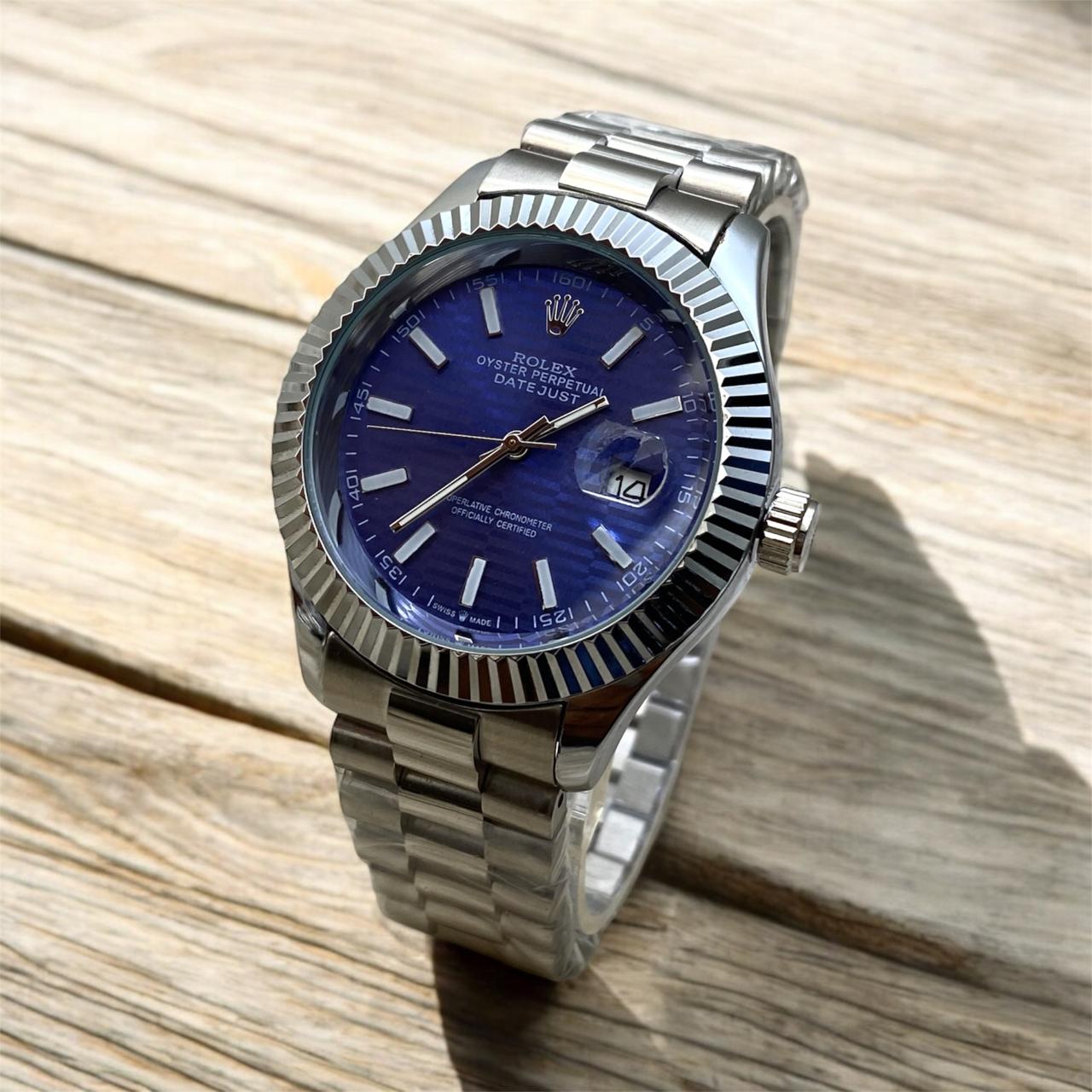ROLEX OYESTER DATE – SILVER & BLUE