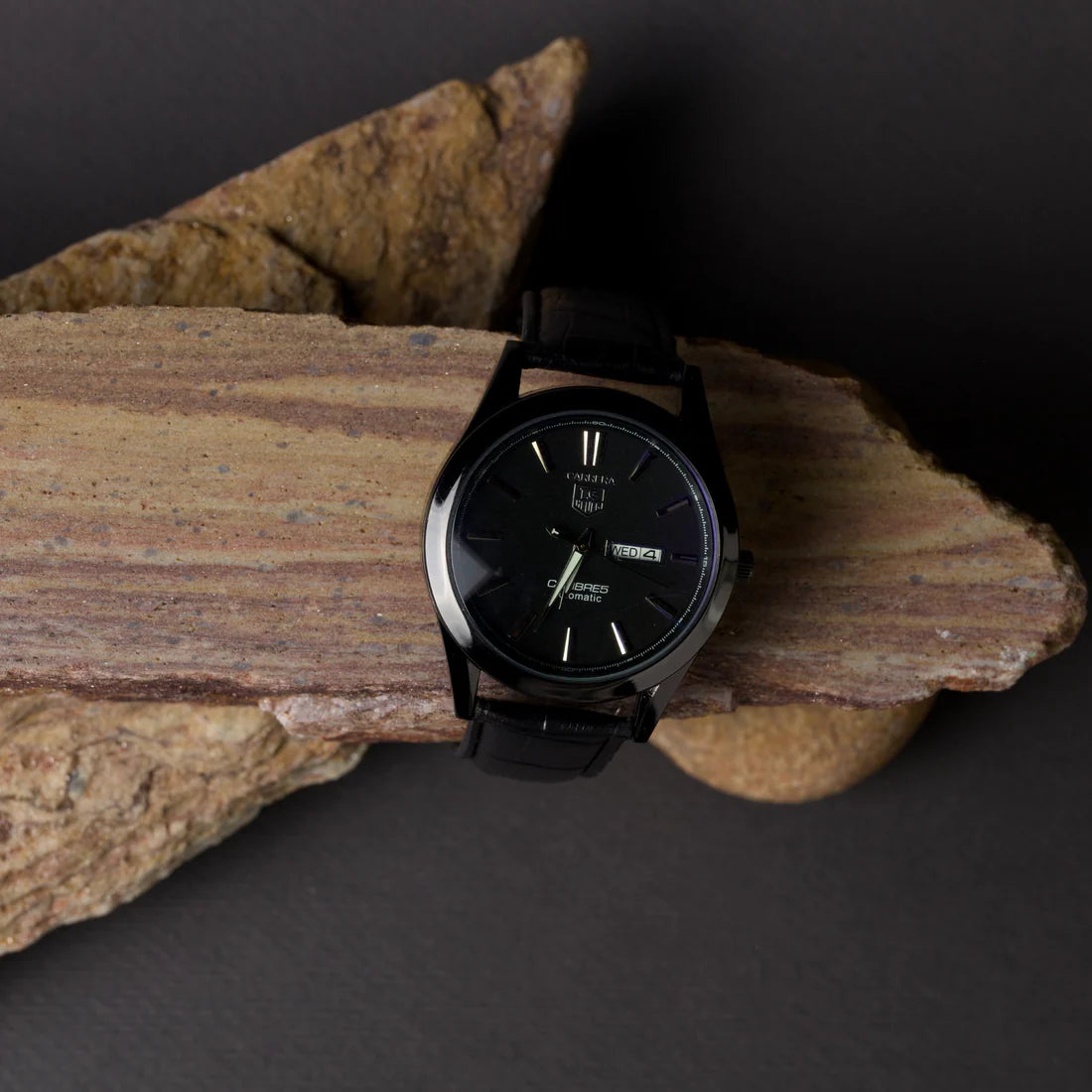 Carrera Elegance | Black Dial | Black Leather Strap