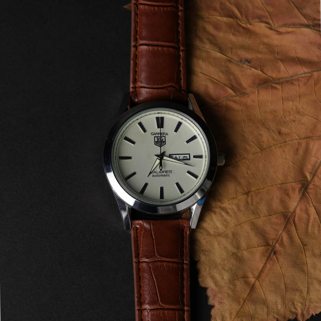 Carrera Elegance | White Dial | Brown Leather Strap