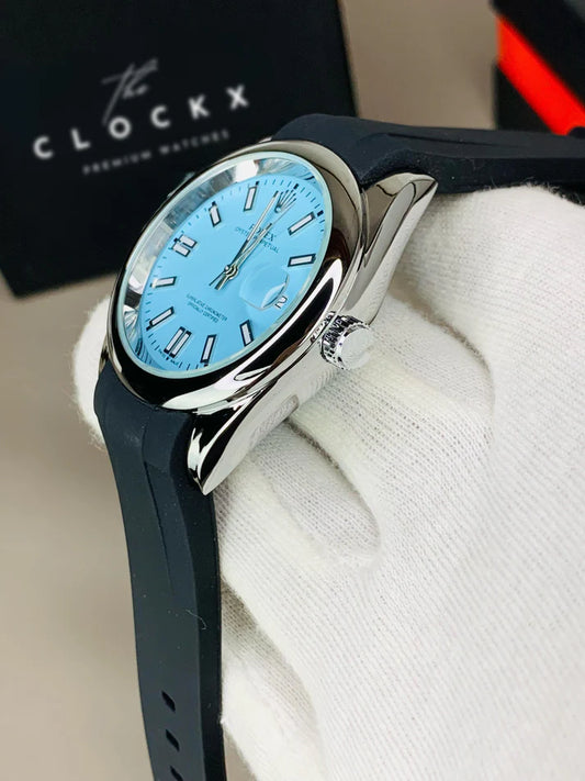 ROLEX OYESTER PERPETUAL | SILICON STRAP | BLUE BLACK