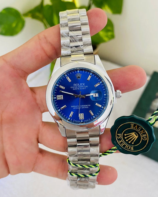 ROLEX OYESTER PERPETUAL | TWO TONE | SILVER BLUE