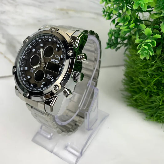 SKMEI | CHRONGORAPH BLACK SILVER