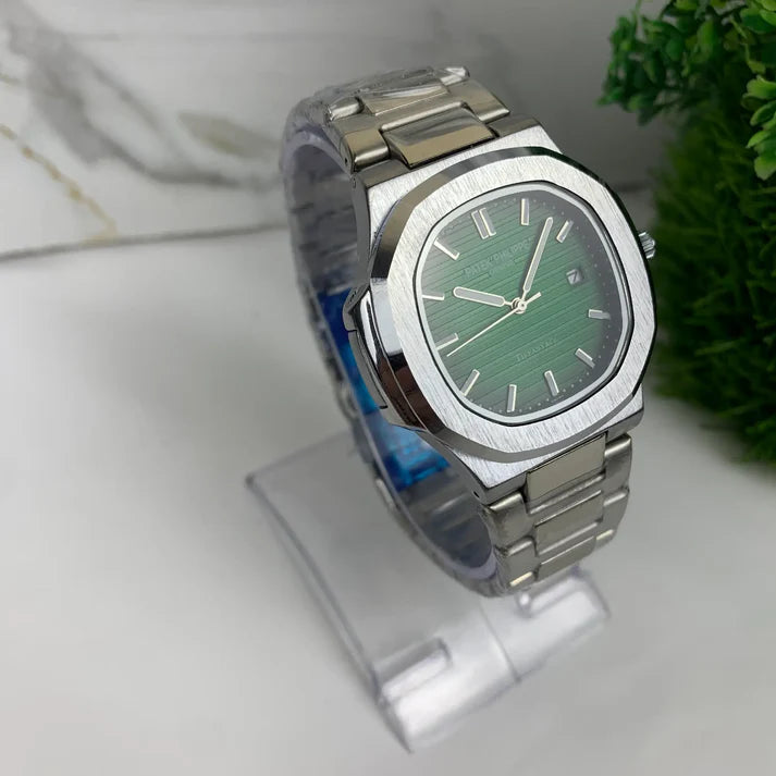 Patek Philippe | Green Dial | Silver Chain