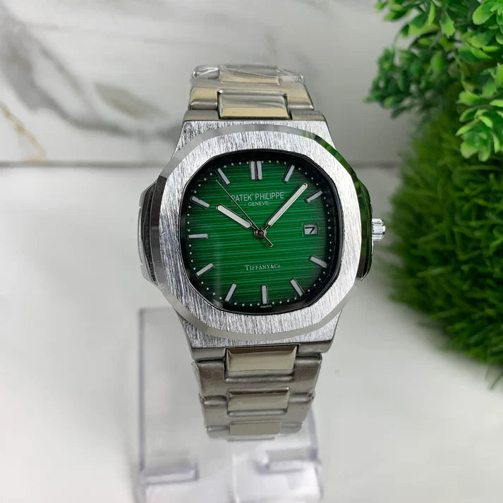 Patek Philippe | Green Dial | Silver Chain