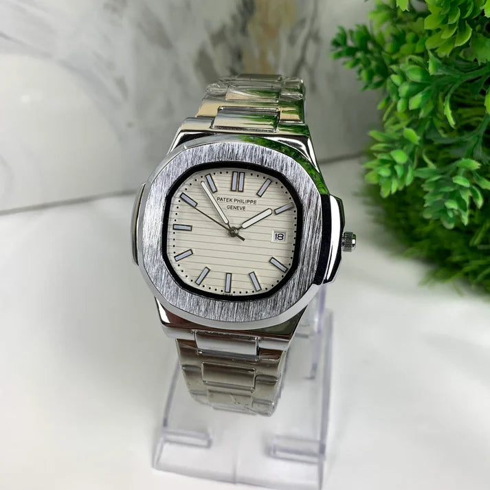 Patek Philippe | White Dial | Silver Chain