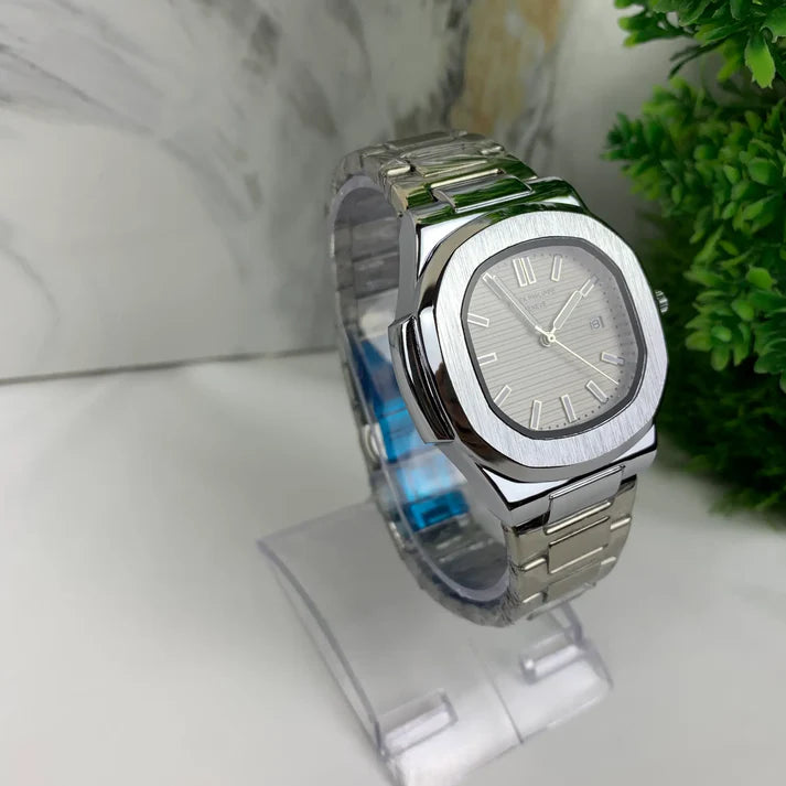 Patek Philippe | White Dial | Silver Chain