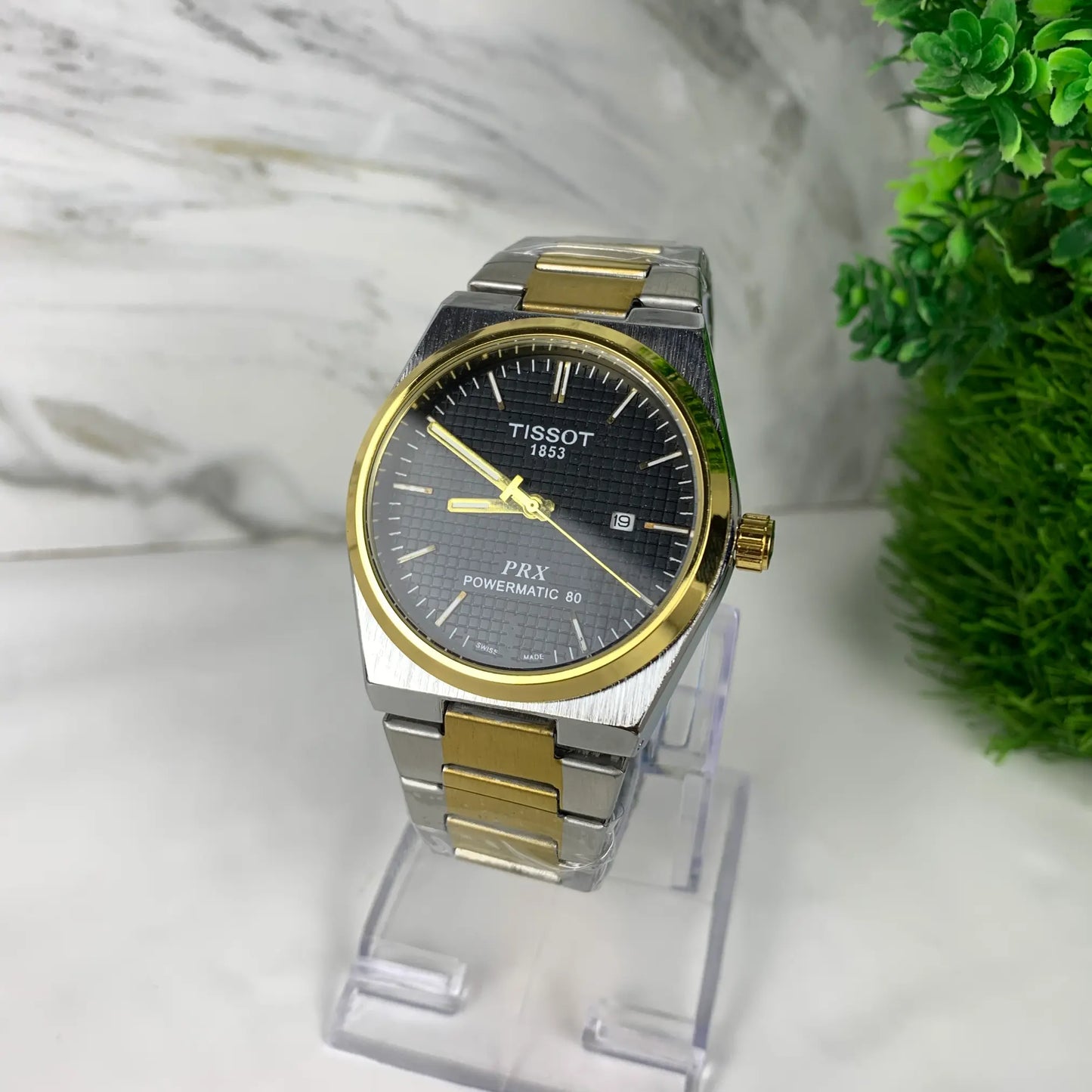 Tissot PRX - Black Dial - Golden Bezel