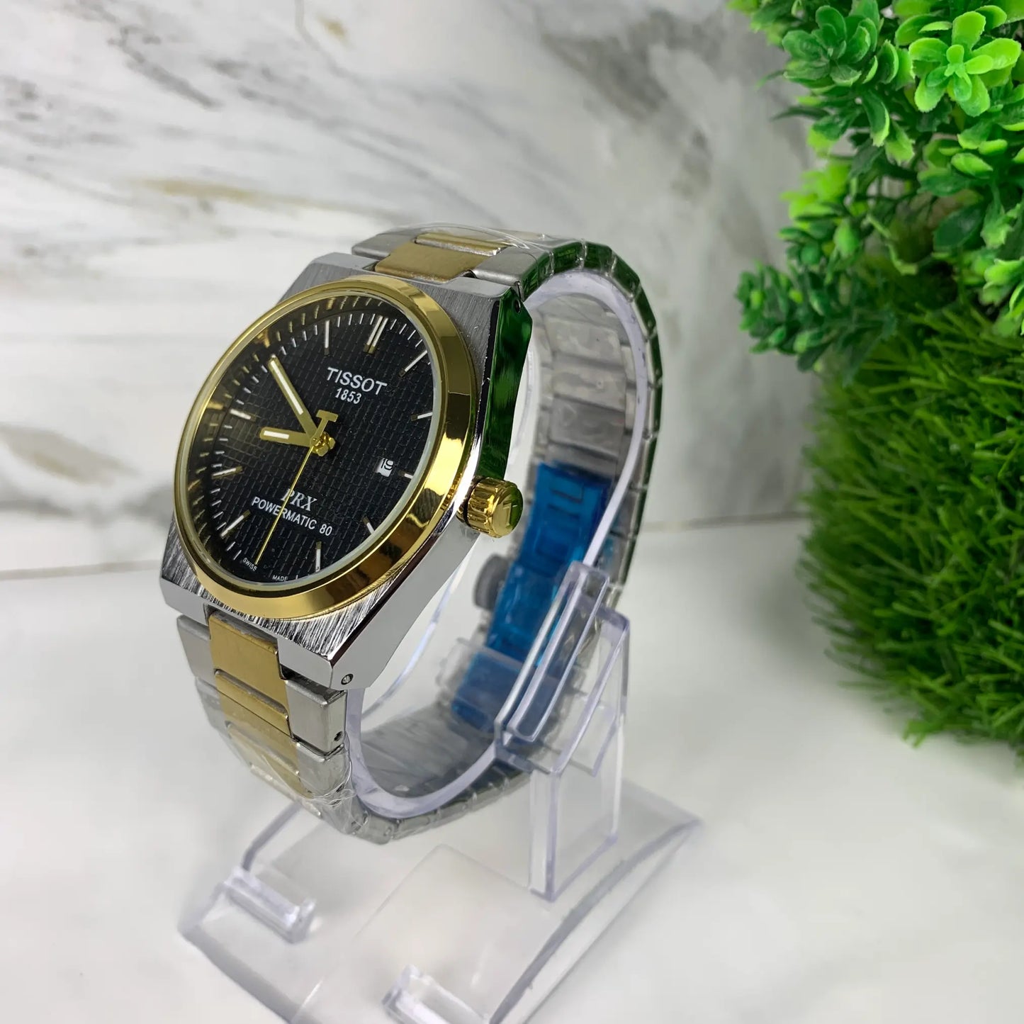 Tissot PRX - Black Dial - Golden Bezel
