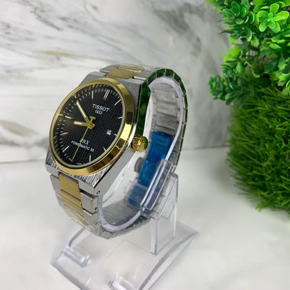 Tissot PRX - Black Dial - Golden Bezel