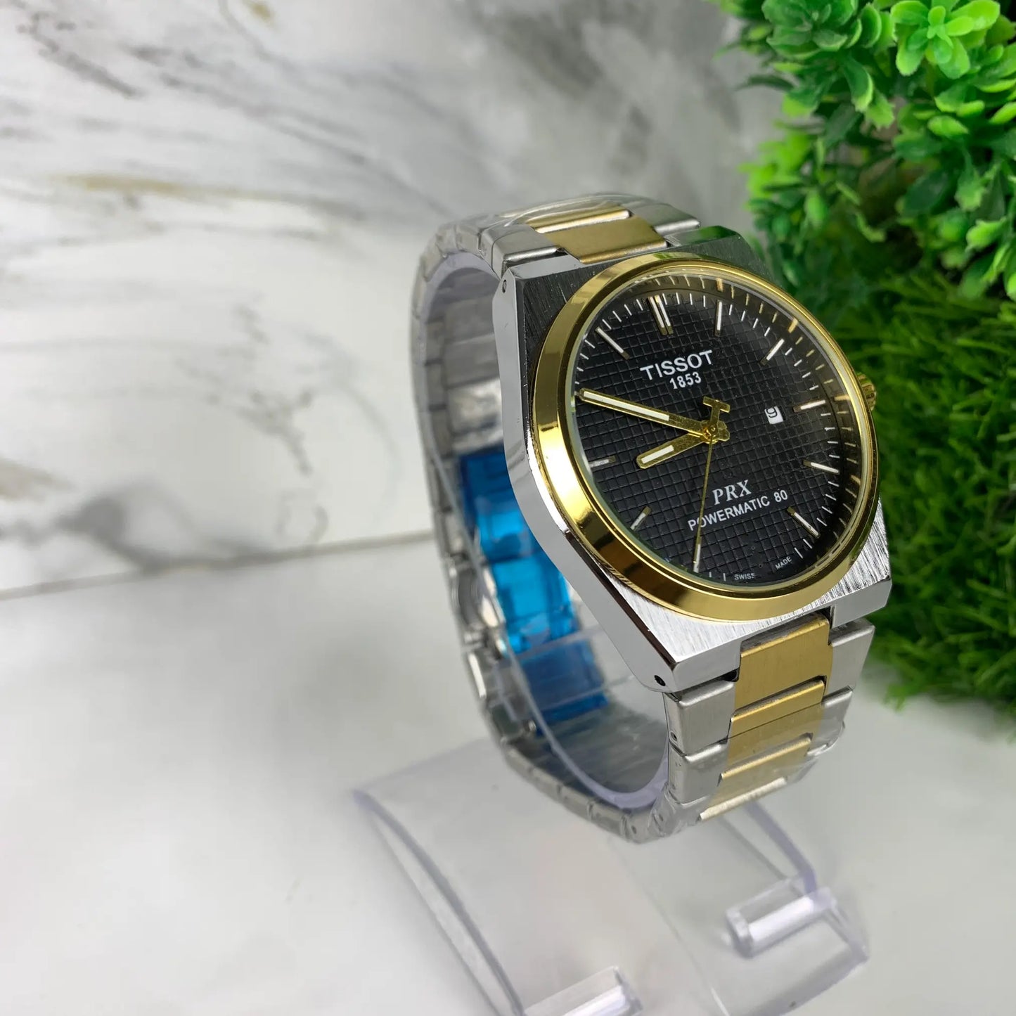 Tissot PRX - Black Dial - Golden Bezel