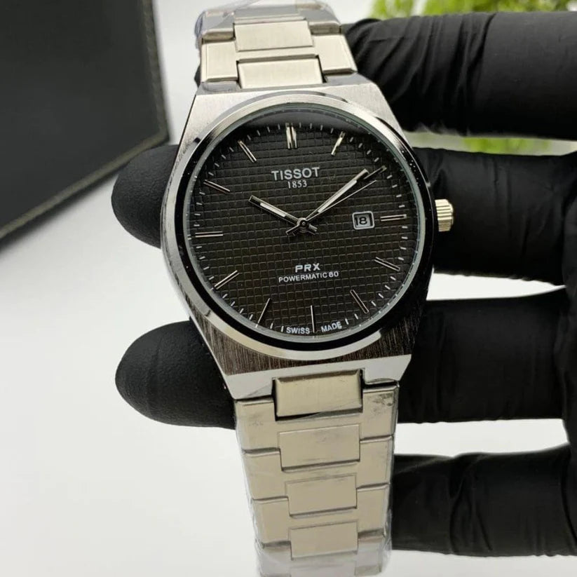 Tissot PRX | Black Dial | Silver Chain