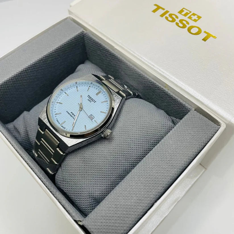 Tissot PRX | Ice Blue Dial | Silver Chain