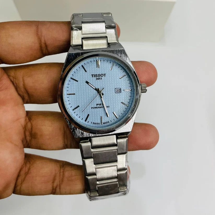 Tissot PRX | Ice Blue Dial | Silver Chain