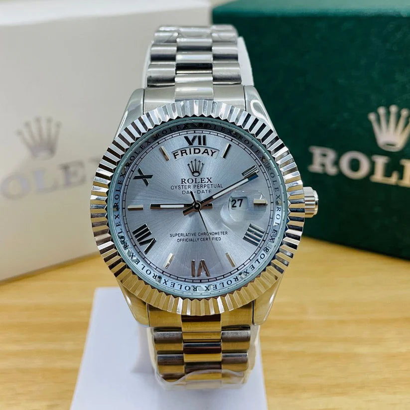 RLX Oyester  | Ice Blue Dial | Silver Chain