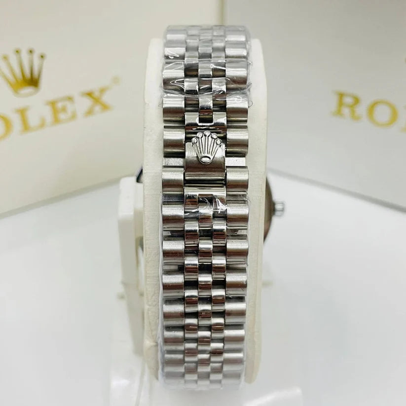 RLX Oyester  |Maroon Dial | Silver Chain