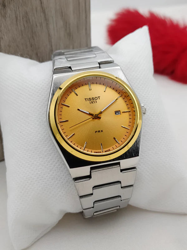 Tissot PRX | Golden Dial | Silver Chain