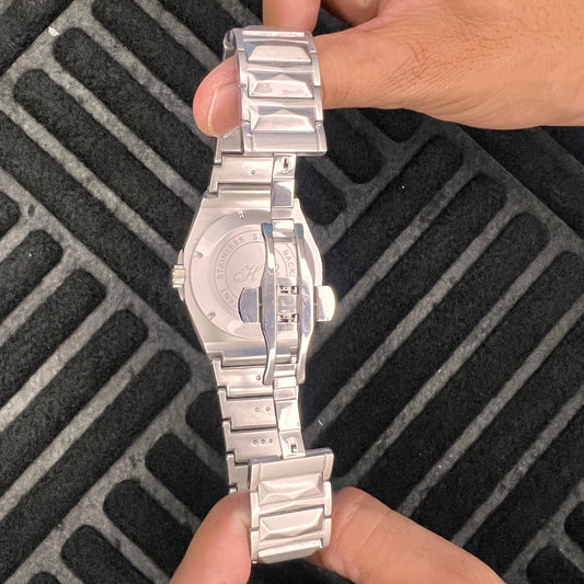 Hublot Premium Watch - Luxury Diamond Cut Chain - Grey Dial