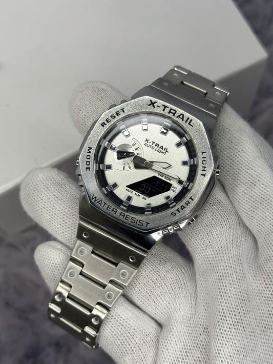 X- TRAIL | SILVER ANALOG WATCH