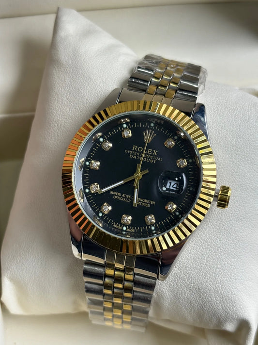 ROLEX DATEJUST TWO-TONE BLACK DIAL